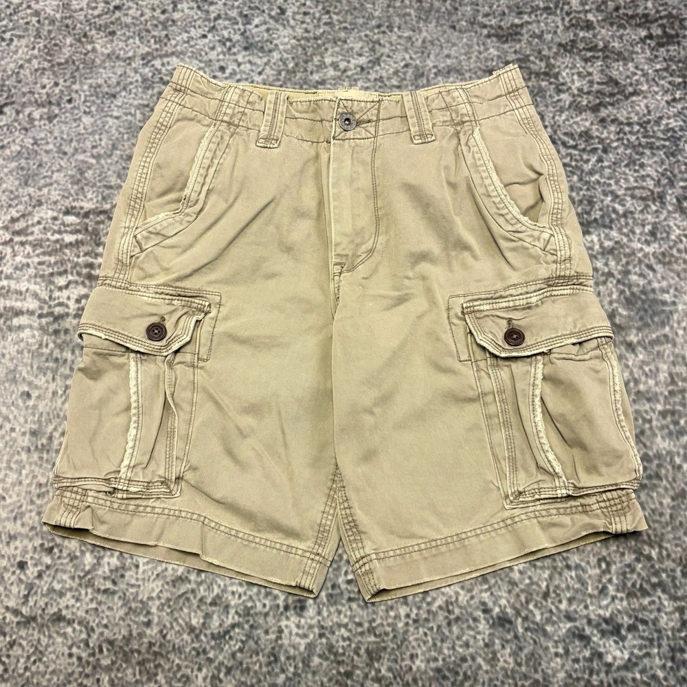 American Eagle Cargo Shorts Mens 30‎ Khaki Classic Length Utility Preppy Y2K